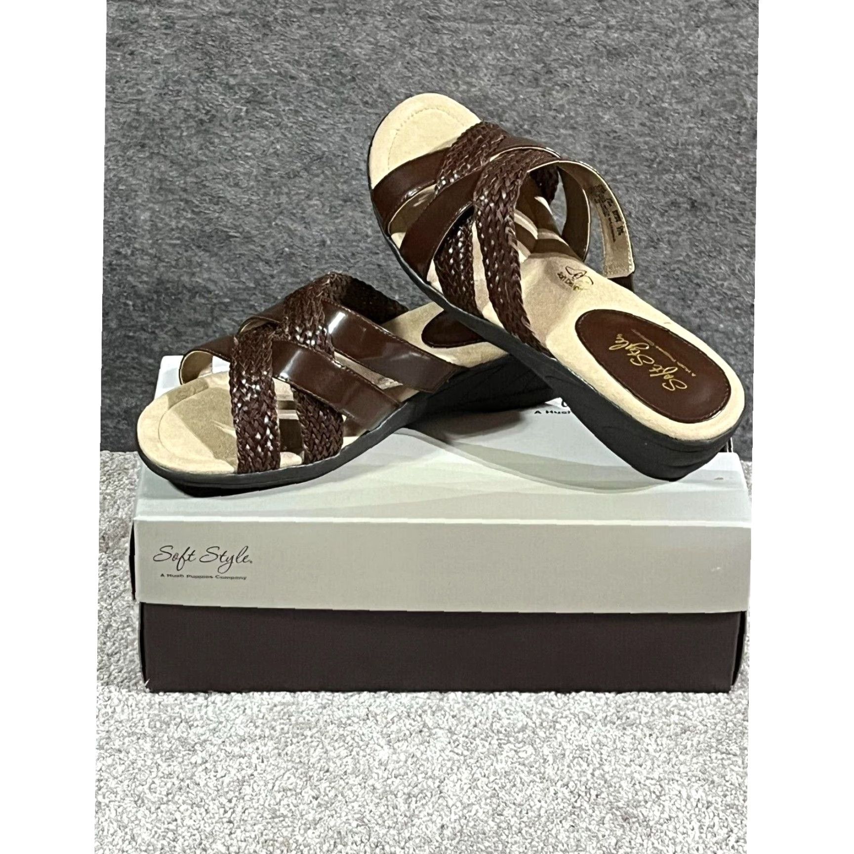 Hush Puppies Hush Puppies Sandals Womens 9.5 Strappy Slides Slip On Comfort Y2K Brown Open Toe M US 9.5 Women Casual Size US 8 / IT 38 - 2 Thumbnail