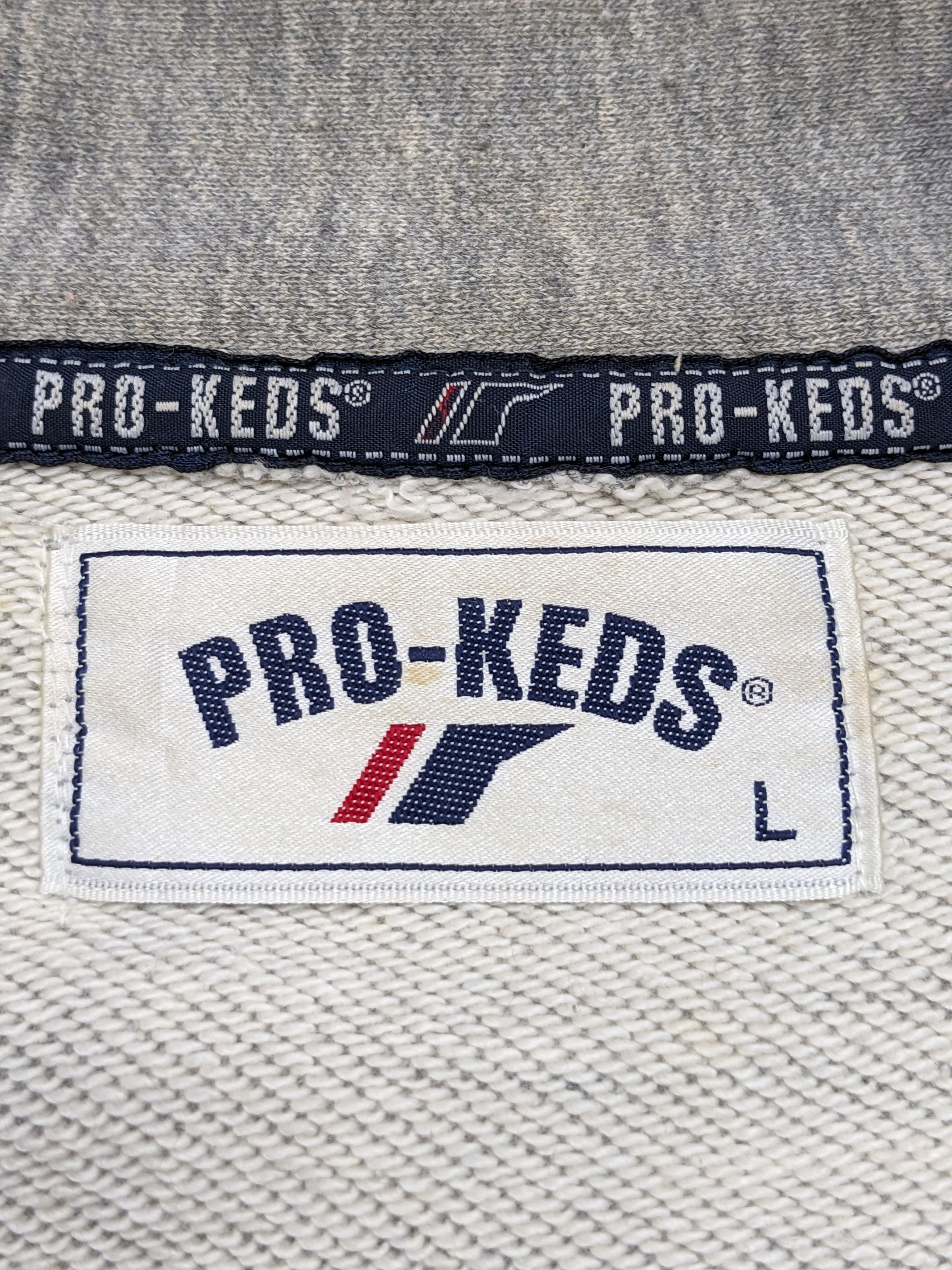 Pro-Keds Vintage PRO-KEDS Gray Speckled 1/4 Zip Mock Neck Sweatshirt Size US L / EU 52-54 / 3 - 9 Thumbnail