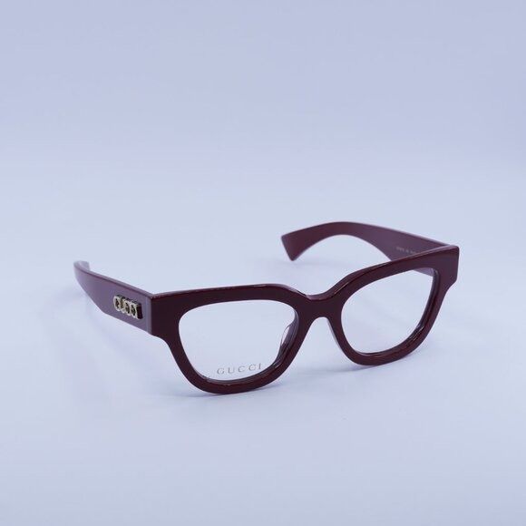Gucci Gucci GG1837O 003 Eyeglasses Burgundy 51mm Cat Eye Frame Size ONE SIZE - 4 Thumbnail