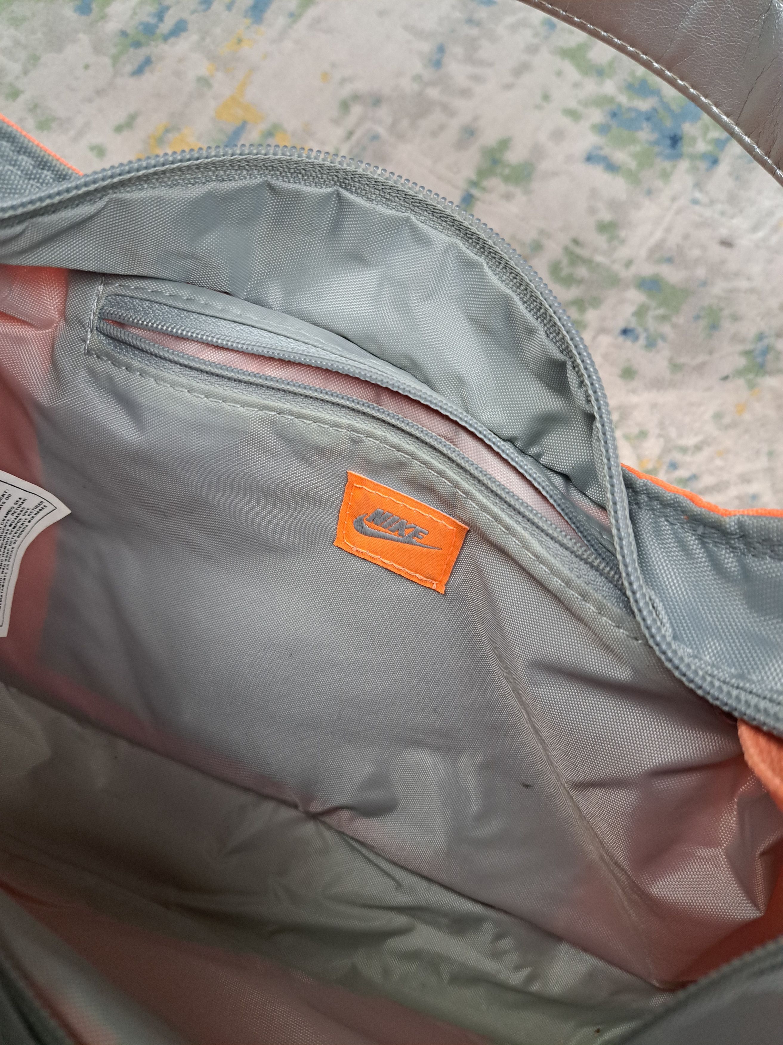 Nike Vintage y2k Neon Orange Silver Nike Baguette Bag Retro Size ONE SIZE - 7 Thumbnail