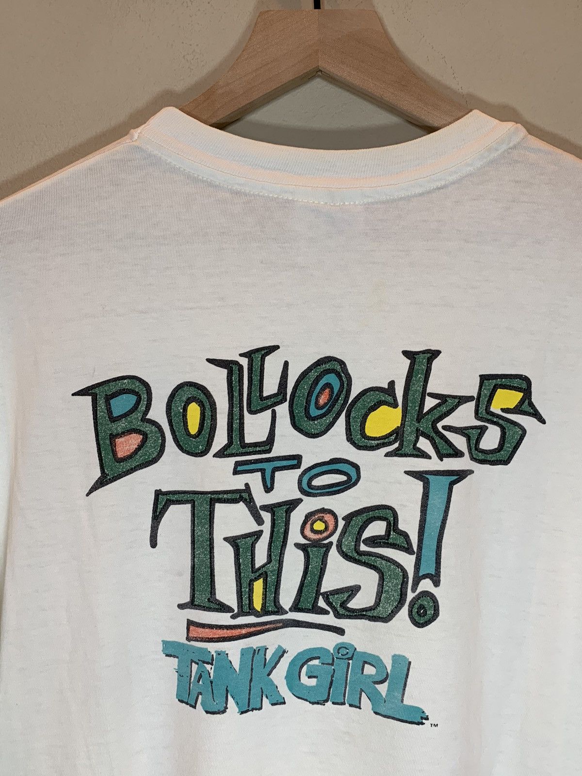 Vintage RARE Vintage 90’s Tank Girl Bollocks To This Comic Art Shirt Size US XL / EU 56 / 4 - 4 Thumbnail