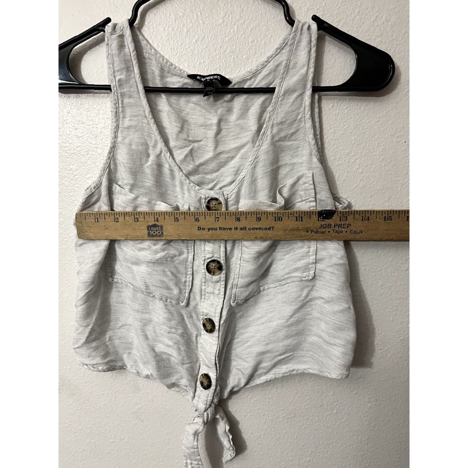 Express VINTAGE Express Women's Tank Top Sleeveless Size M Gray Rayon Casual Summer Size M / US 6-8 / IT 42-44 - 5 Thumbnail