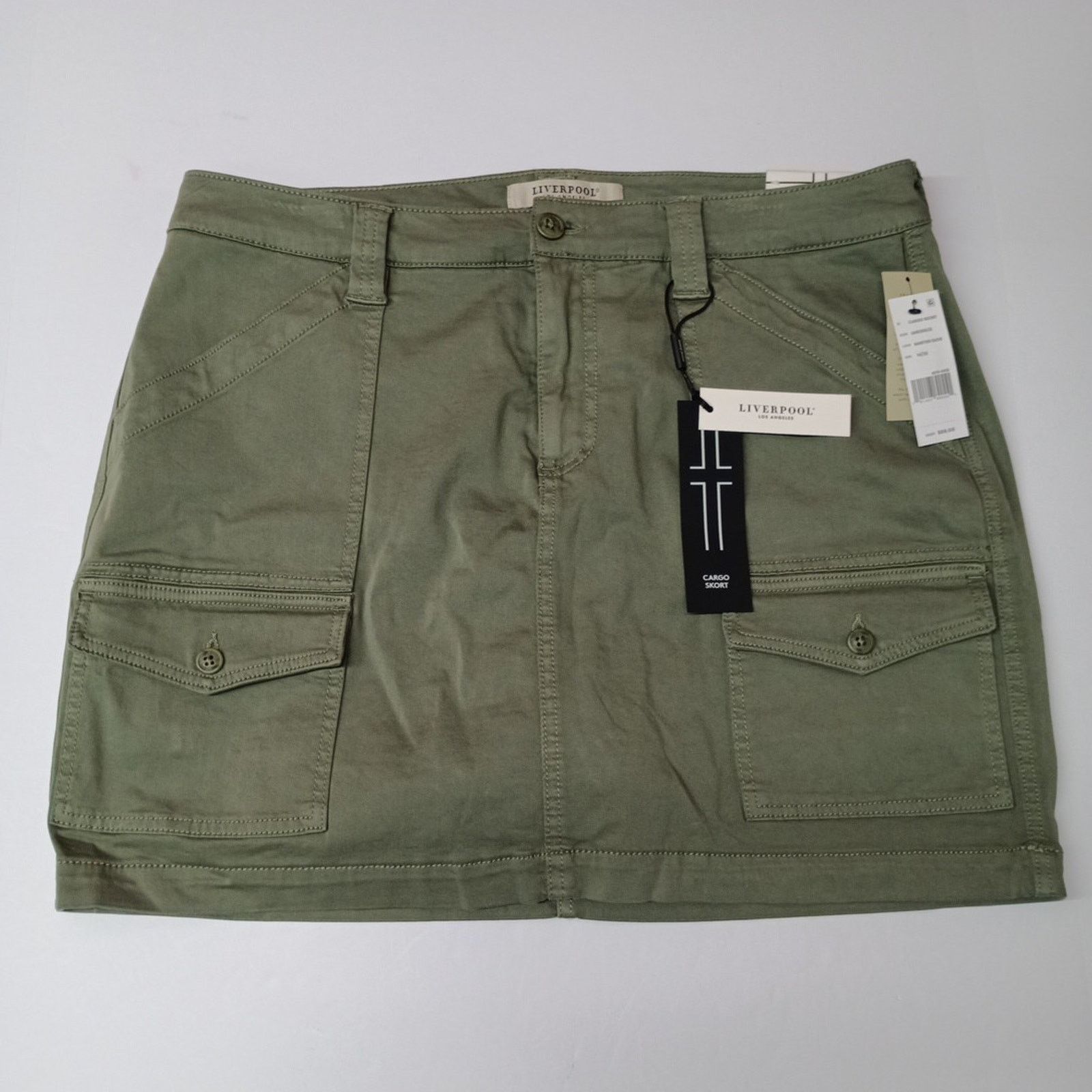 Other Liverpool Women Skort Size 14/32 Martini Olive Cargo Stretch Size 36" / US 14 / IT 50 - 1 Thumbnail