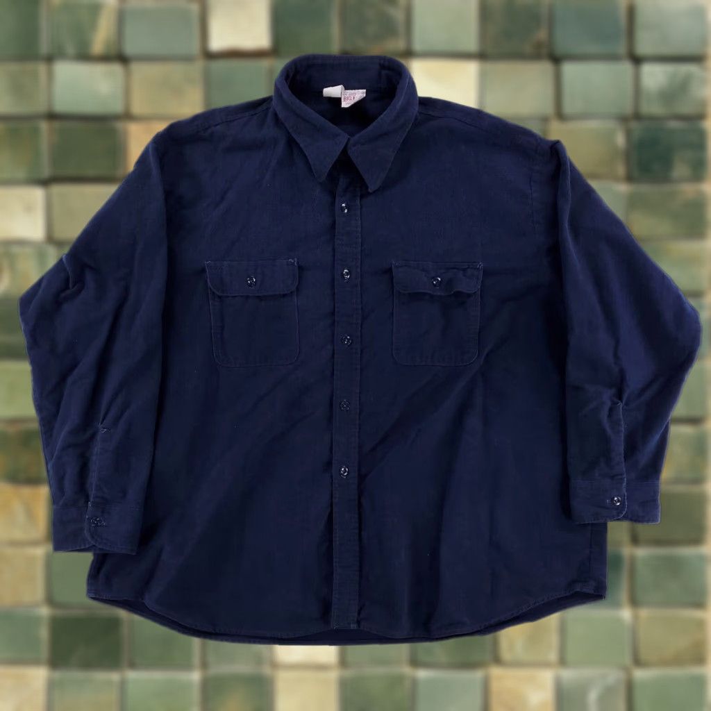 JCPenney JC Penny Big Mac Chamois Button Up Shirt Blue Long Sleeve Mens 3XL 19-19.5 XXXL Button-Up Shirt Mens Long Sleeve Blue 3XL JC Penny Big Mac Chamois Size US XXL / EU 58 / 5 - 1 Thumbnail