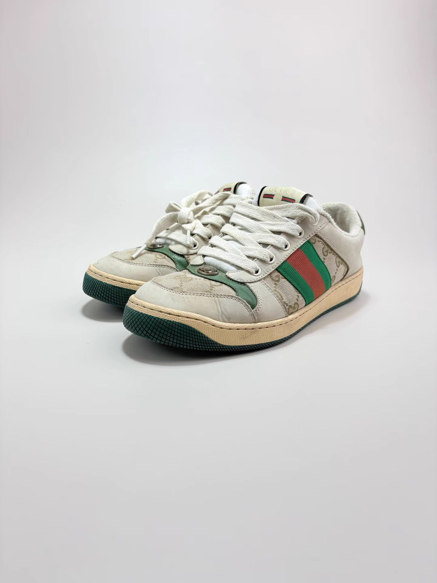 Gucci GUCCI Red and White Dirty Shoes K1 Size US 8 / IT 38 - 1 Thumbnail
