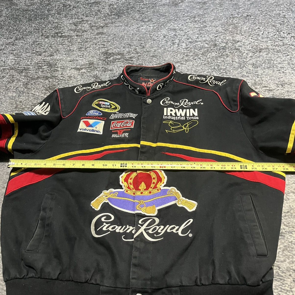 JH Design VINTAGE CROWN ROYAL JH DESIGN RACING JACKET 90s BLACK XL Size US XL / EU 56 / 4 - 12 Thumbnail