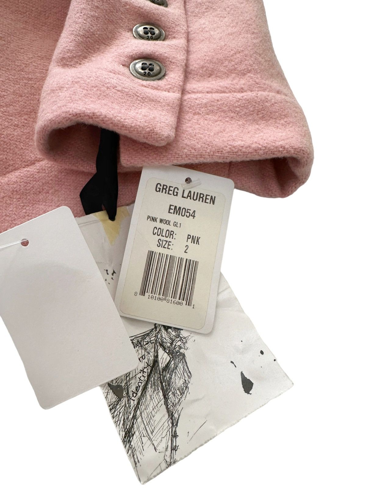 Greg Lauren Sz2 Pink Wool GL 1 Kimono Throwover Jacket Size US M / EU 48-50 / 2 - 3 Thumbnail