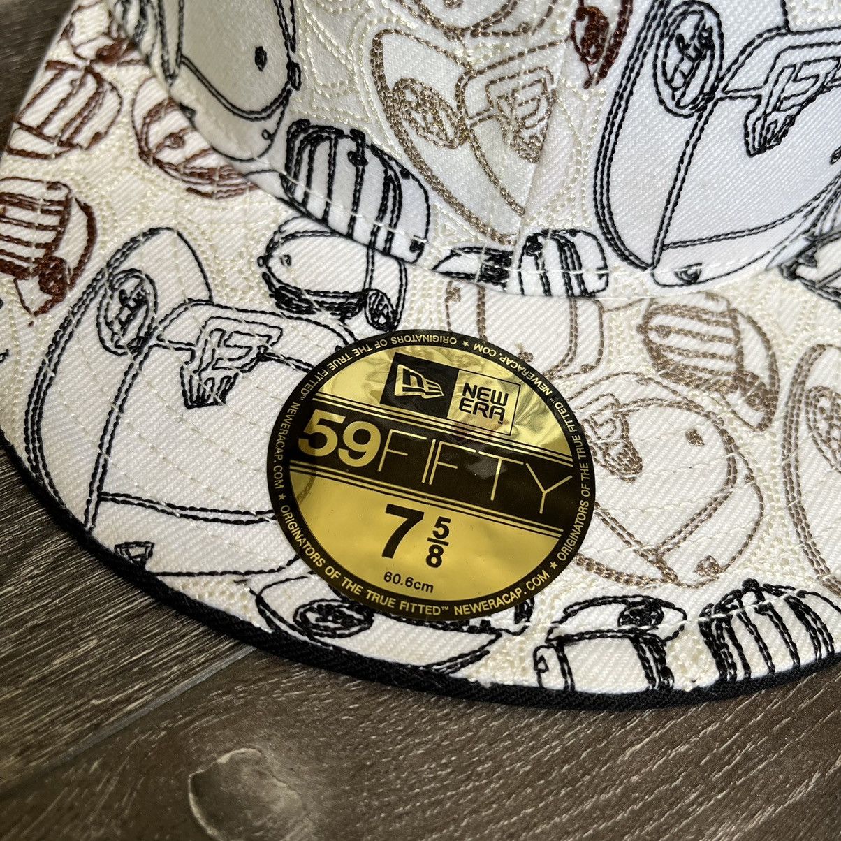 New Era New Vintage New Era Stitch Embroidered Logo Fitted Hat 7 5/8 Size ONE SIZE - 6 Thumbnail
