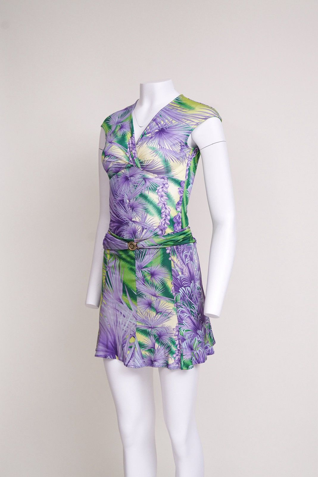 Versace Versace Floral Purple Top & Skirt Set Size ONE SIZE - 4 Thumbnail