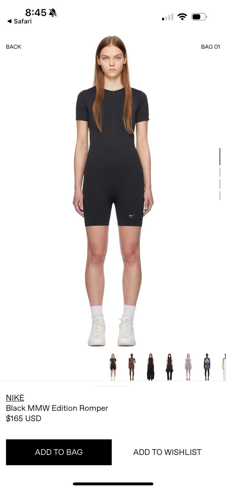 MMW × Nike Womens Nike MMW Womens Jumpsuit Sz Large NWT Size L / US 10 / IT 46 - 7 Thumbnail