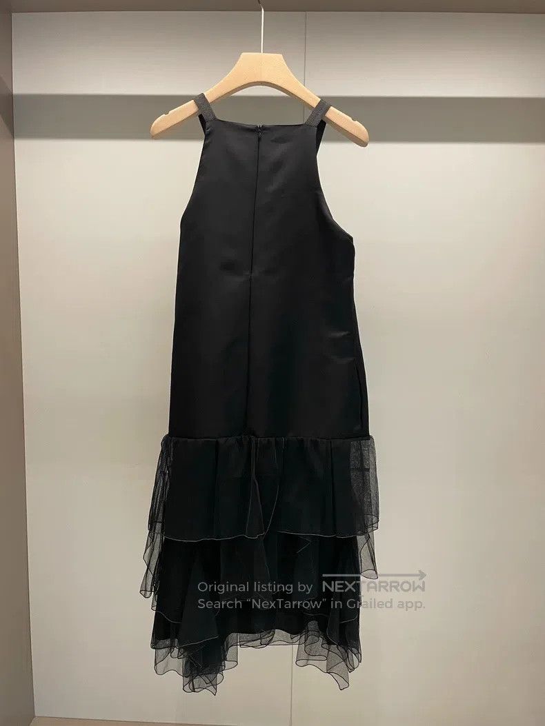 Brunello Cucinelli Brunello Cucinelli Black Beaded Polyester Dress Size M / US 6-8 / IT 42-44 - 2 Thumbnail