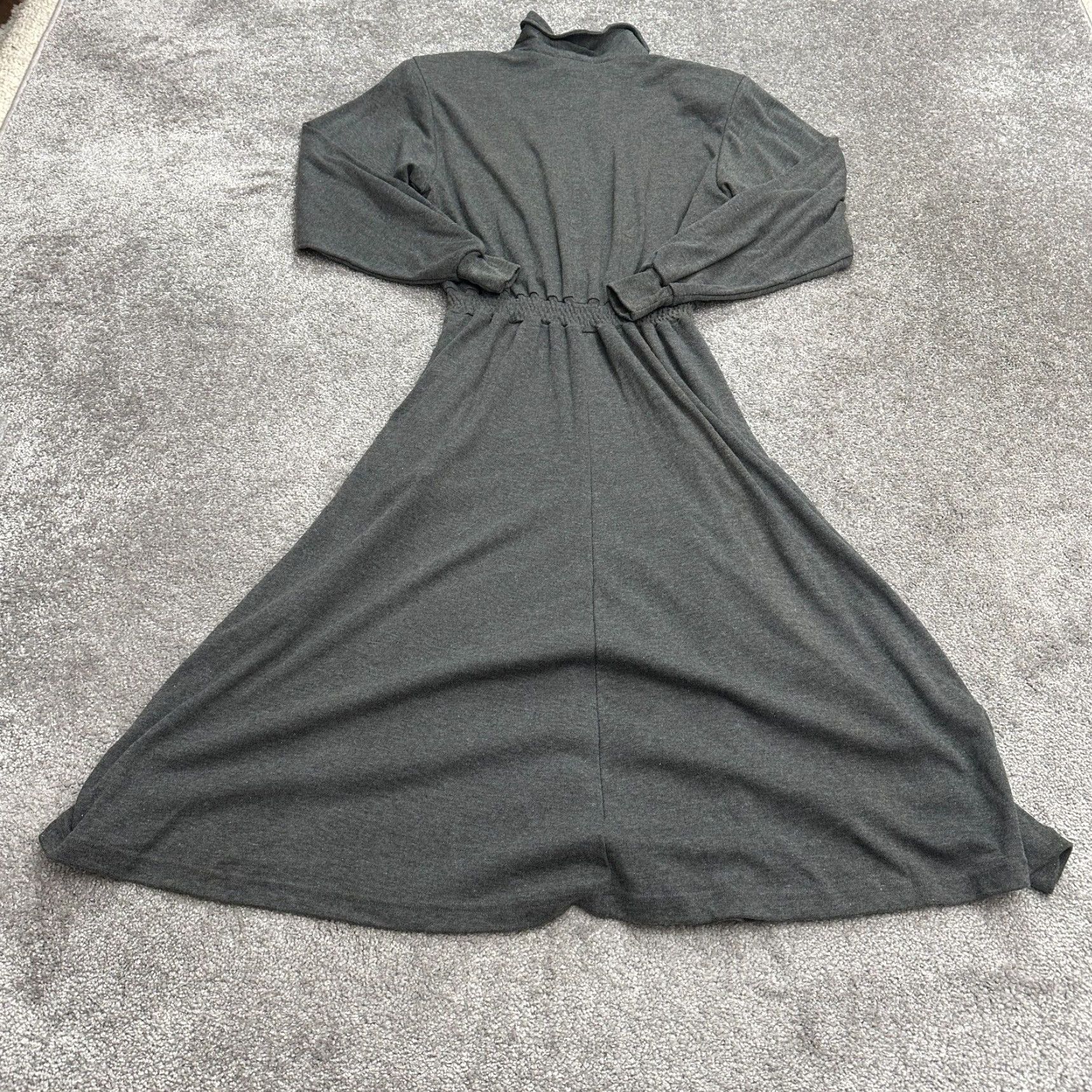 Vintage VINTAGE Lacy Afternoon Womens Dress Maxi Gray 1/2 Zip Embroidered Beaded Small Size S / US 4 / IT 40 - 2 Thumbnail