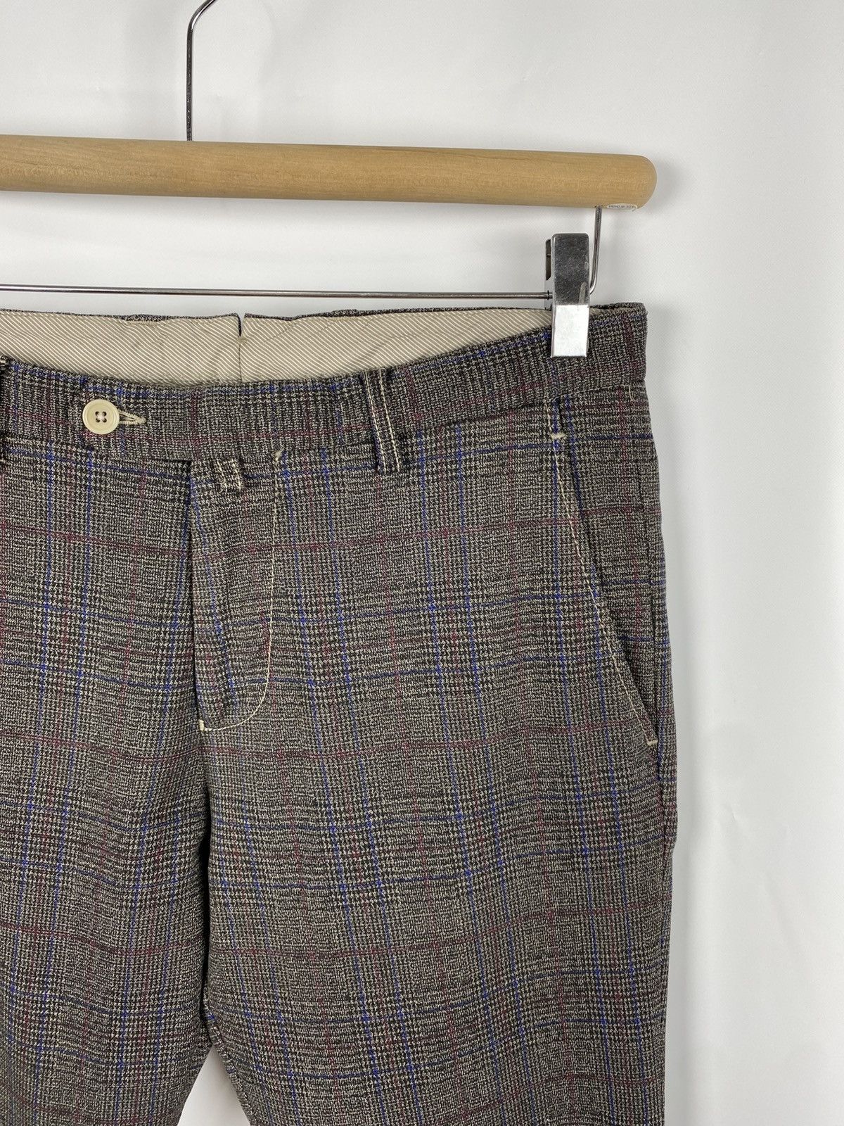 Boggi Boggi Milano Plaid Chino Pants Cotton Viscose size 46 Size US 30 / EU 46 - 2 Thumbnail