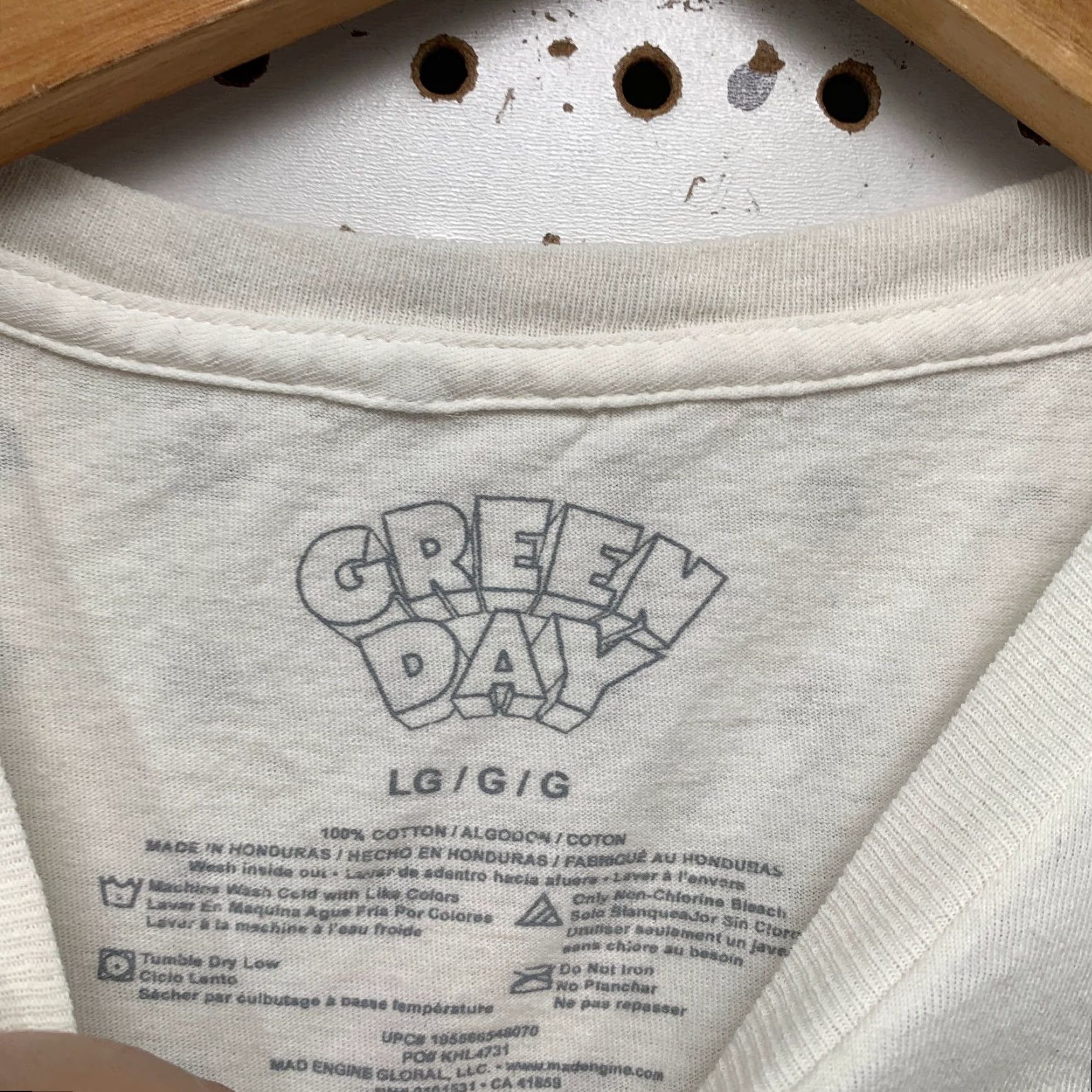 Vintage Green Day Dookie Shirt Mens L White Band Music Tee Shirt Airplane Size US L / EU 52-54 / 3 - 2 Thumbnail