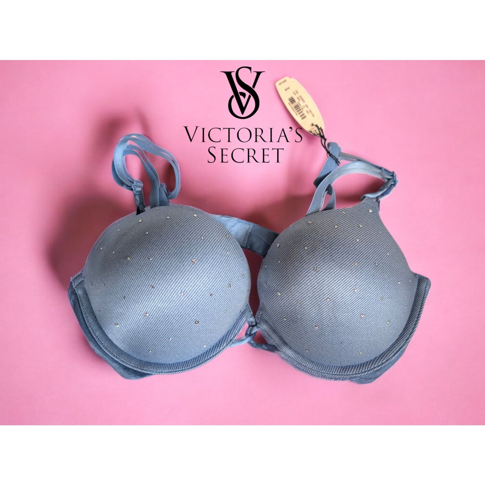 Victoria's Secret NWT Victoria's Secret Bombshell 36B Miraculous Blue Rhinesto Size ONE SIZE - 1 Thumbnail