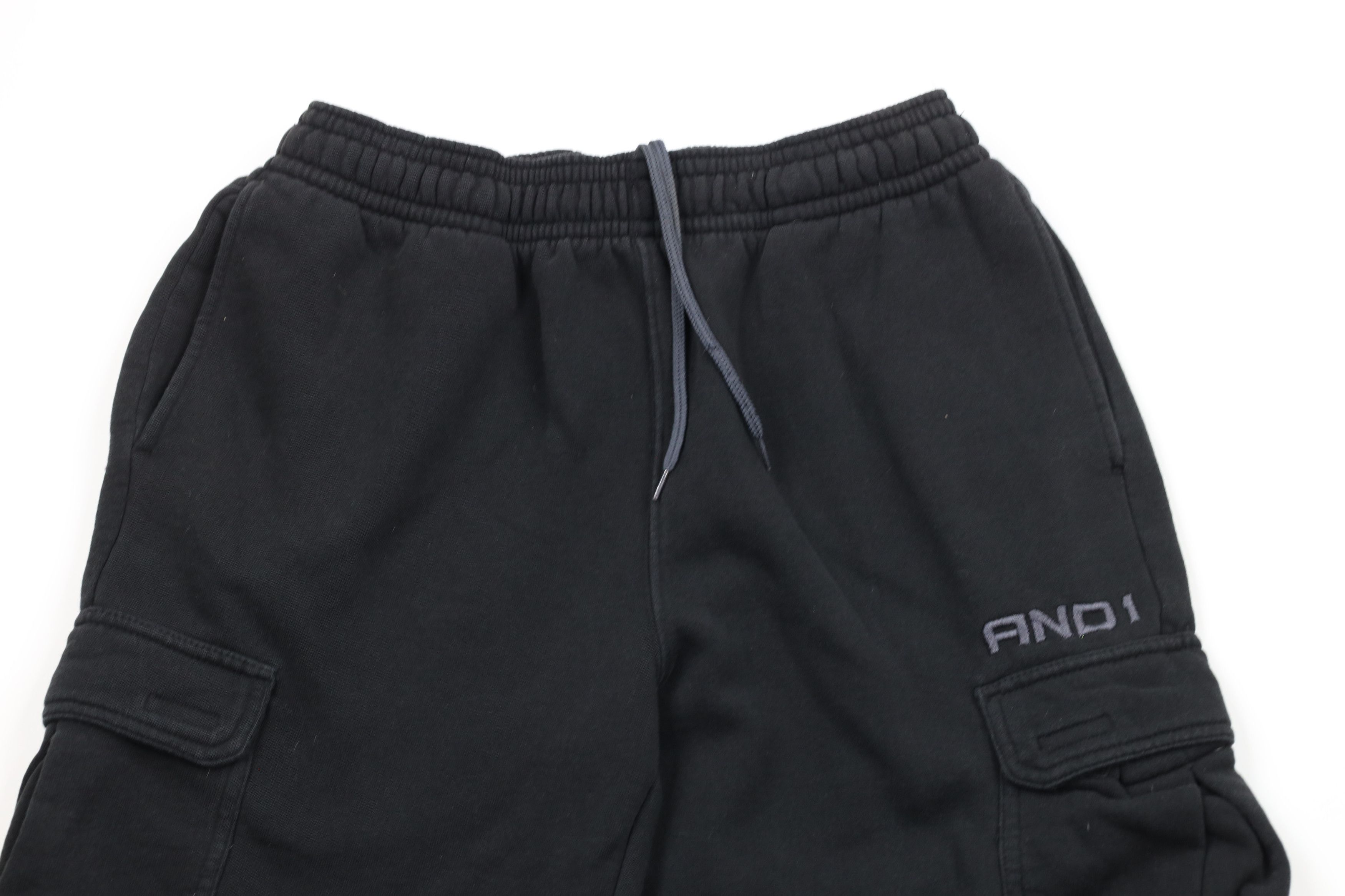 Vintage Vintage And1 And One Basketball Leg Cargo Sweatpants Black Size US 34 / EU 50 - 2 Thumbnail