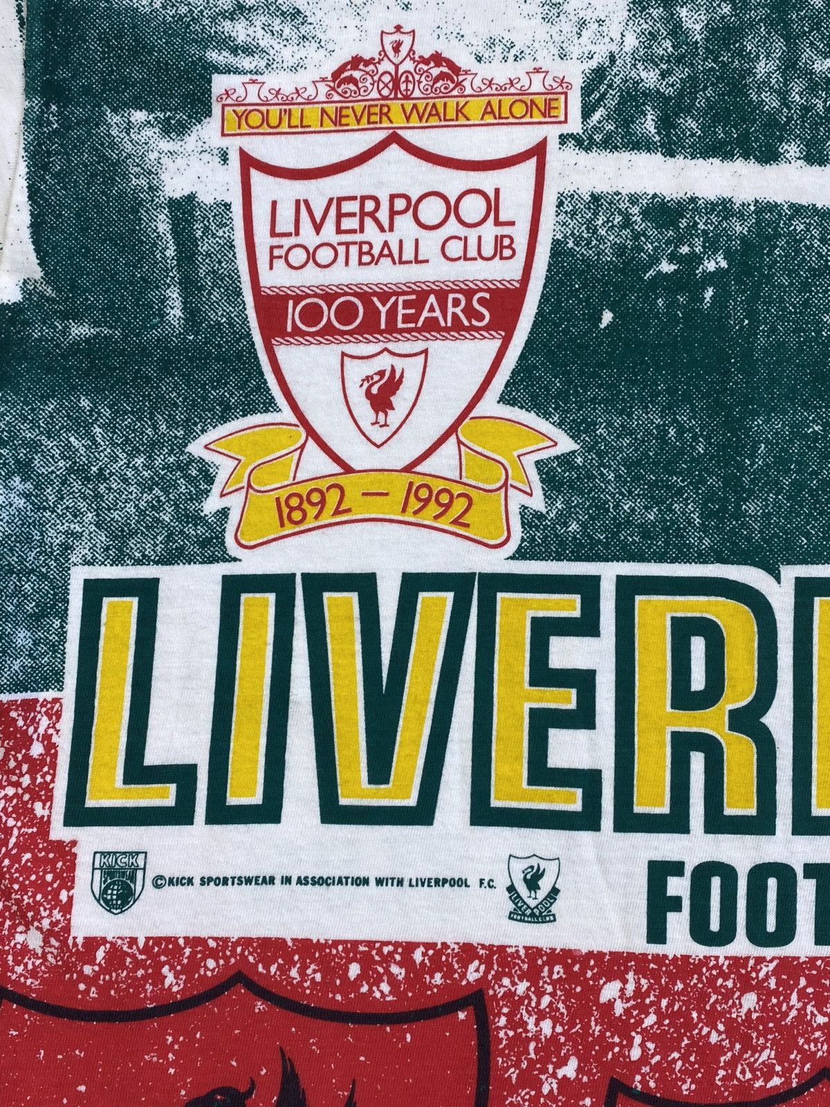 Band Tees × Vintage Vintage 1992 liverpool 100 years of glory all over print tee Size US M / EU 48-50 / 2 - 7 Thumbnail