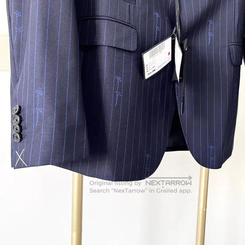 Versace Versace Men's Long Sleeve Wool Blazer in Navy . Size US M / EU 48-50 / 2 - 2 Thumbnail