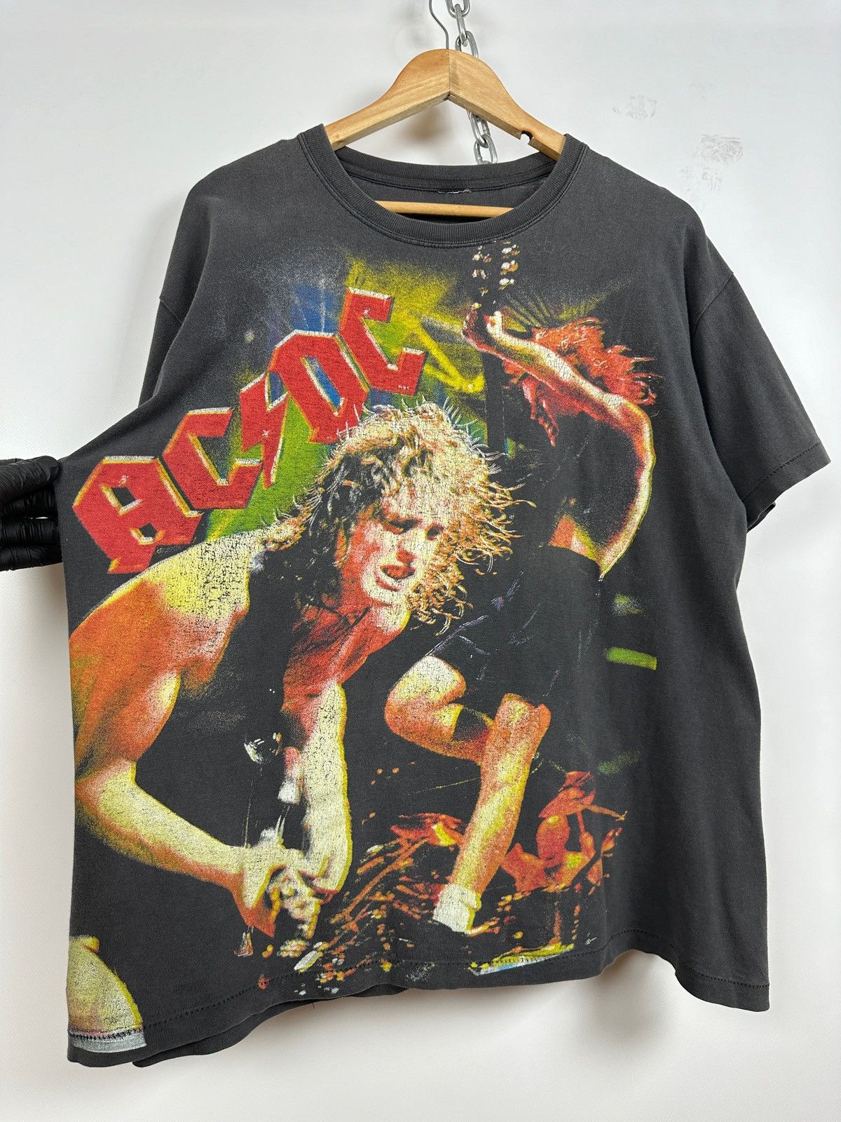AC/DC Vintage AC/DC All Over Print Rare T-Shirt Size US XL / EU 56 / 4 - 10 Thumbnail