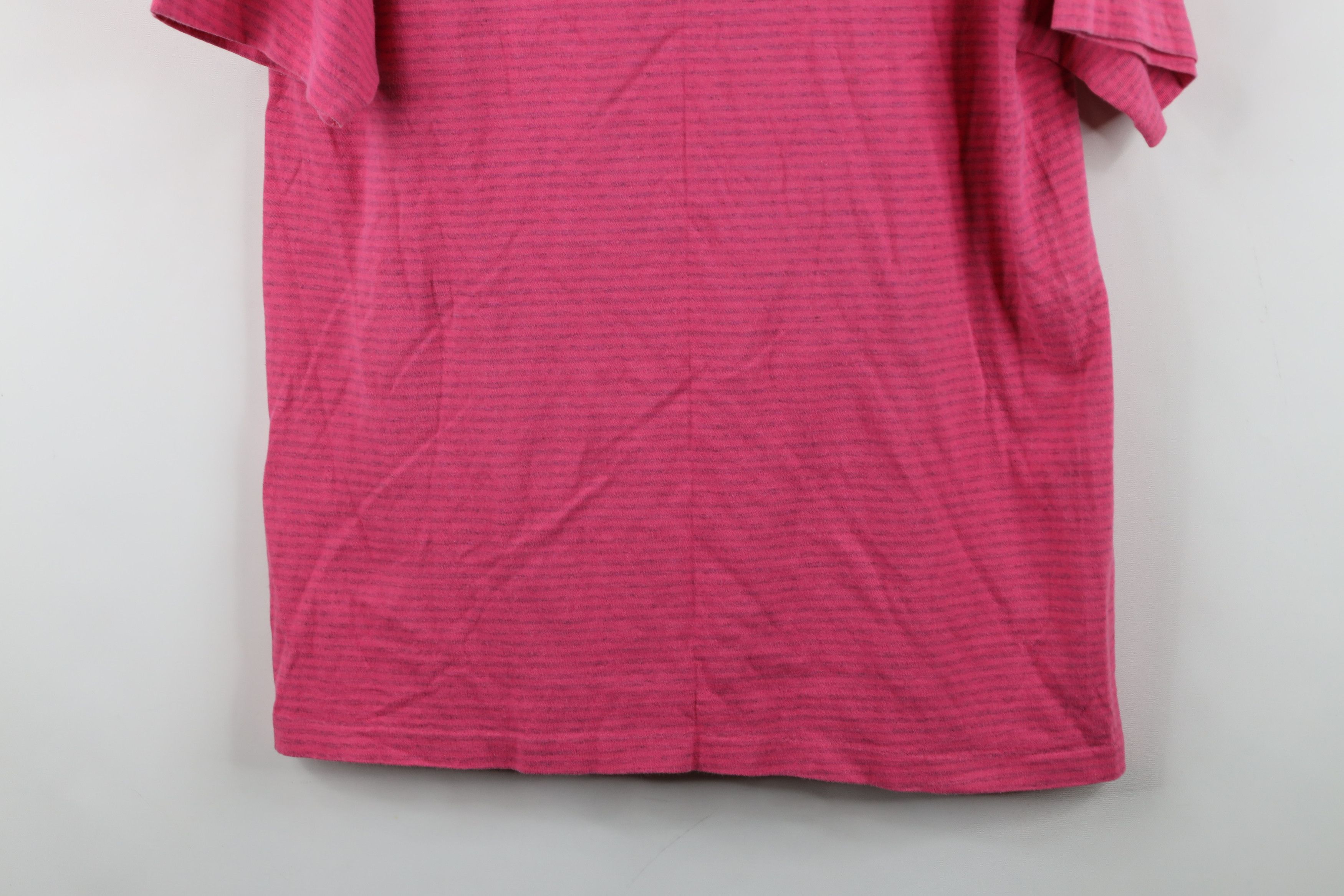 Vintage Vintage 90s Spell Out Striped Universal Studios T-Shirt Pink Size US M / EU 48-50 / 2 - 11 Thumbnail