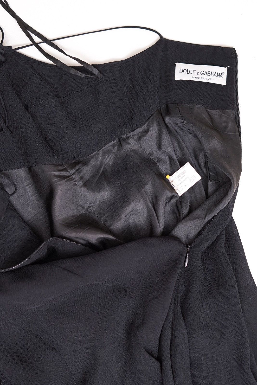 Dolce & Gabbana Dolce & Gabbana S/S 1995 Black Silk Mini Dress Size M / US 6-8 / IT 42-44 - 7 Thumbnail