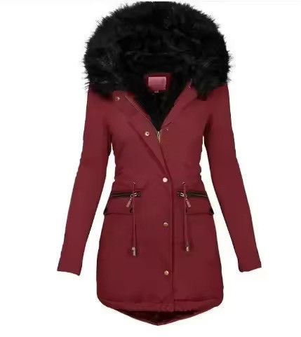Vintage Parka Coat Drawstring Pockets Thick Warm Winter Jackets Size ONE SIZE - 1 Thumbnail
