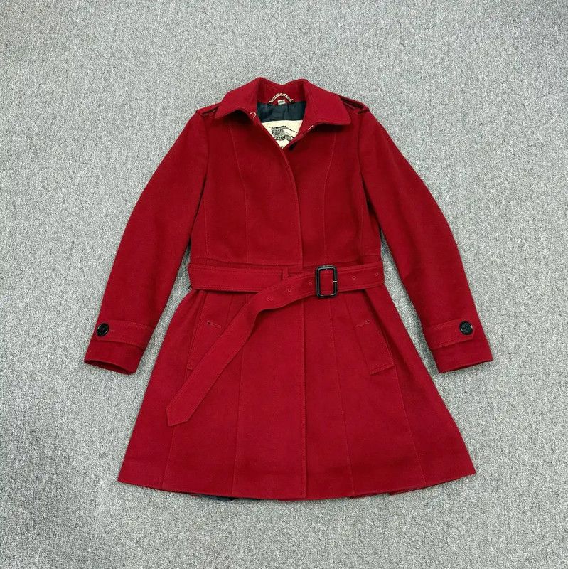 Burberry Red Wool Women's Coat Size XS