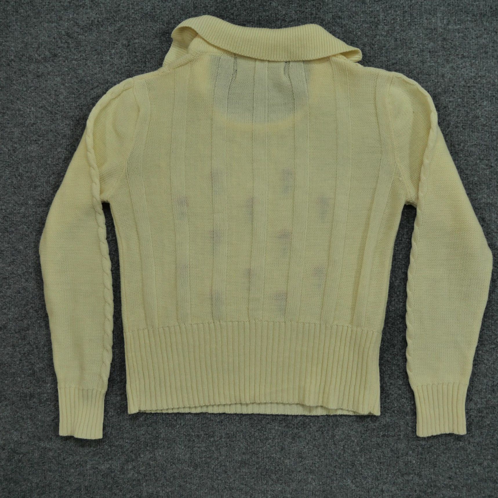 Vintage VINTAGE Maurices Sweater Womens S Cream Pullover Cable Knit 80s Floral Long Sleeve Size S / US 4 / IT 40 - 4 Thumbnail