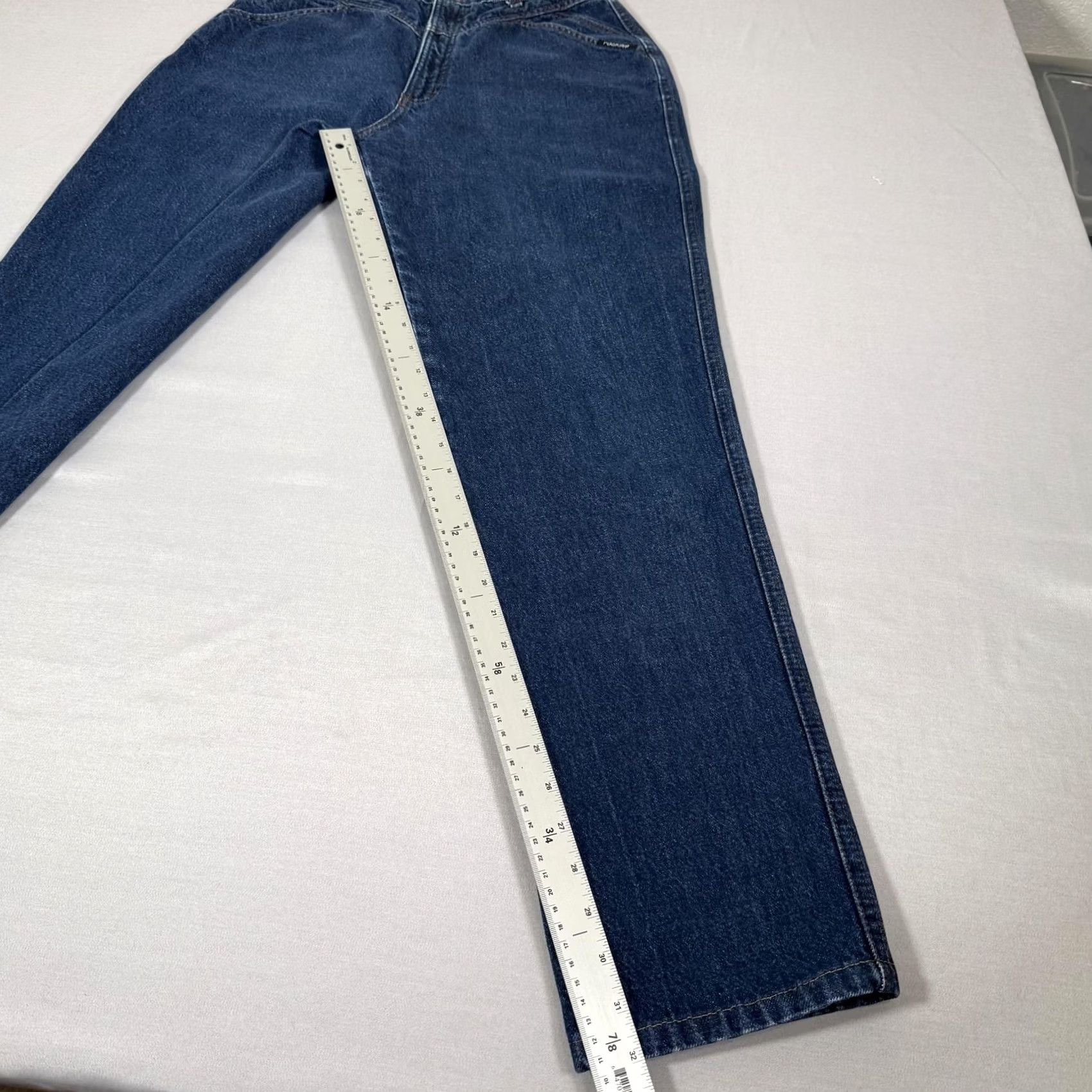 Vintage VINTAGE Rocky Mountain Jeans Womens 13 Blue Bare Back Slim Fit Denim Pants 90s Size 34" / US 12 / IT 48 - 4 Thumbnail