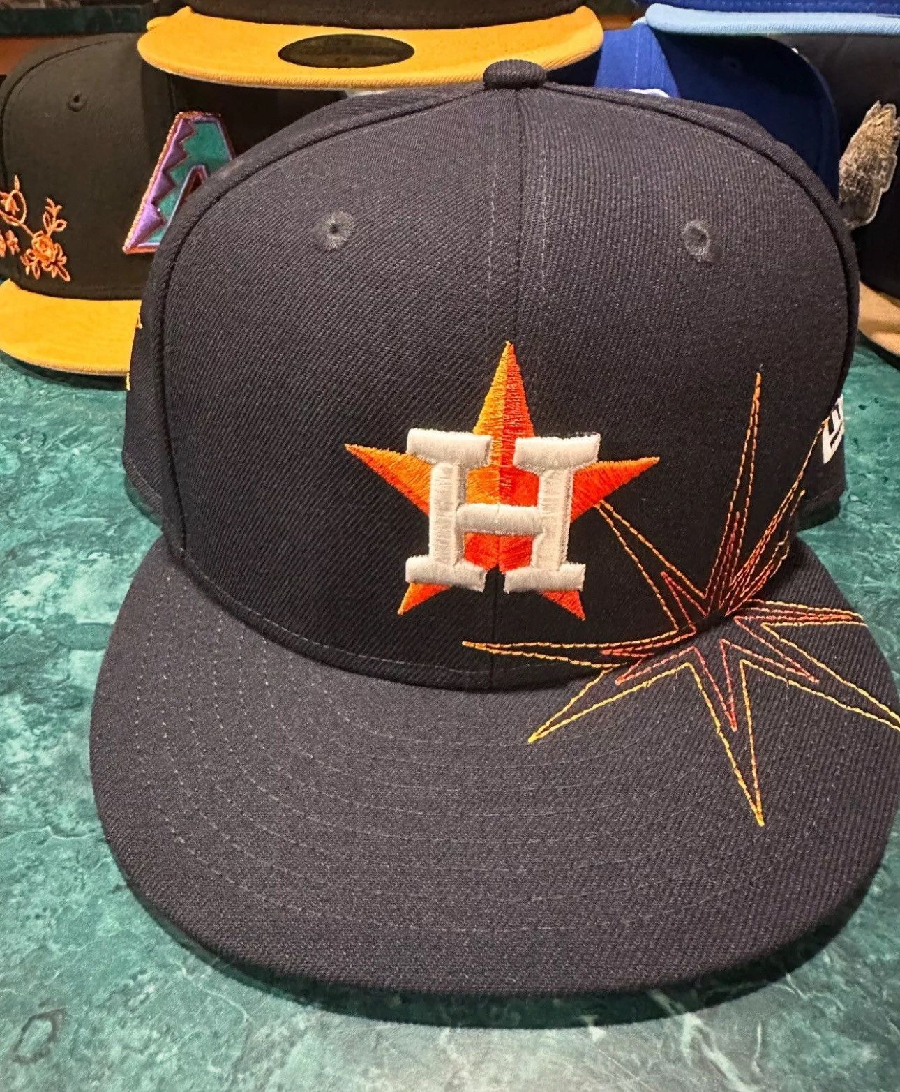 New Era New Era 59FIFTY Houston Astros Star Pattern Fitted Sz 8 Size ONE SIZE - 1 Thumbnail