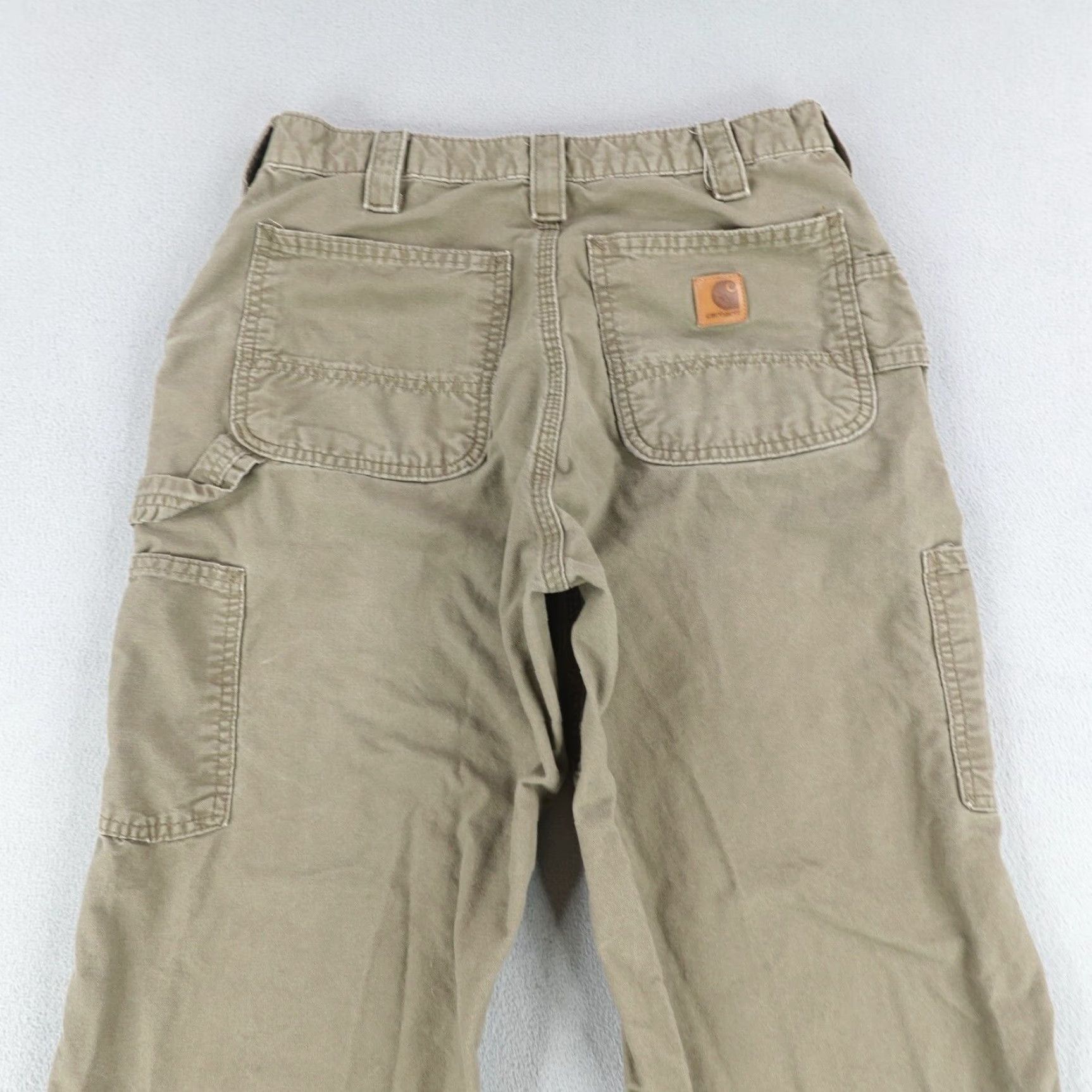 Carhartt VINTAGE Carhartt Pants Mens 32x30 Brown Canvas Carpenter Work Utility Pants Regular Inseam 29in Mens Brown Carhartt Pants Size US 30 / EU 46 - 6 Thumbnail
