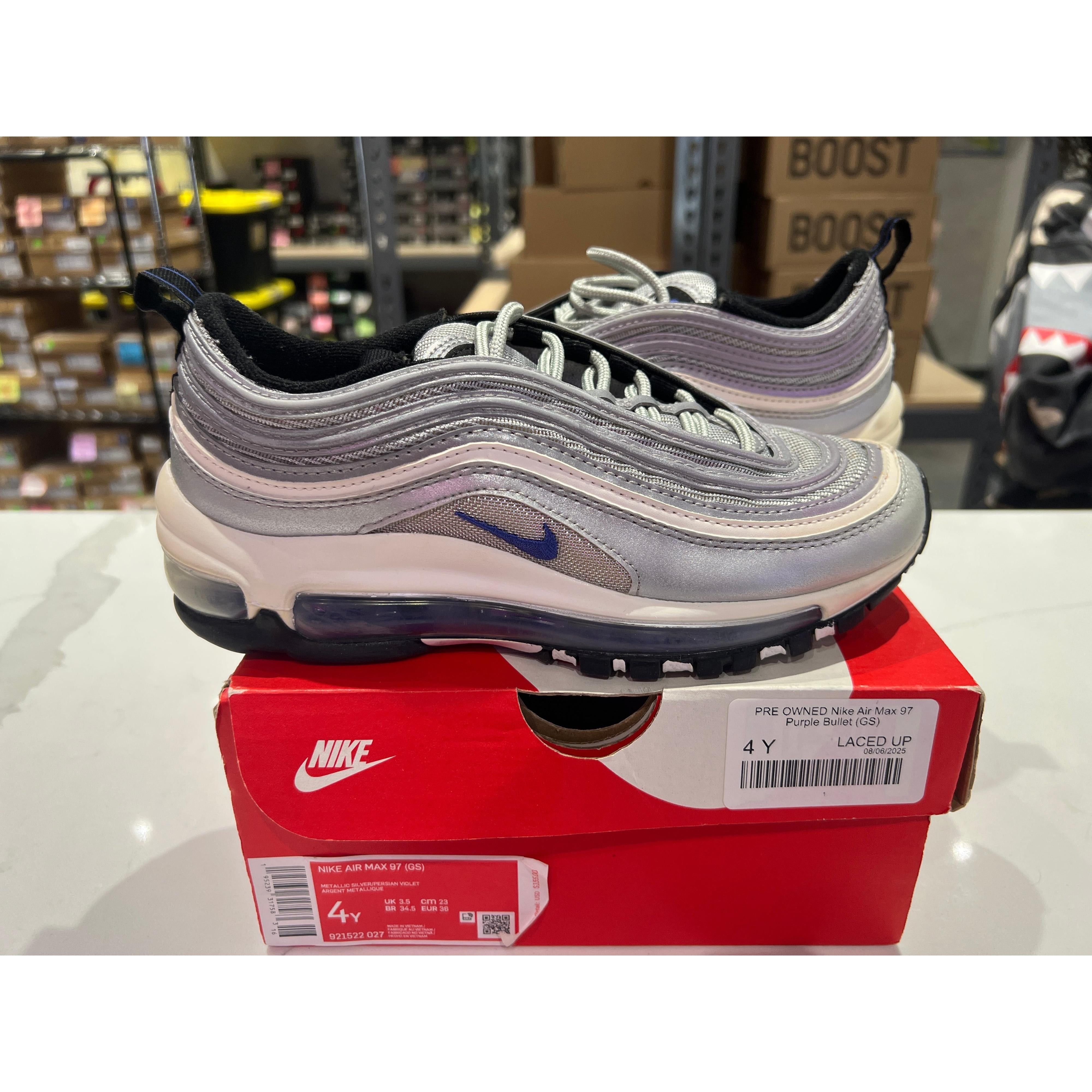 Nike PRE OWNED Air Max 97 Purple Bullet (GS) Size US 5 / EU 37 - 1 Thumbnail