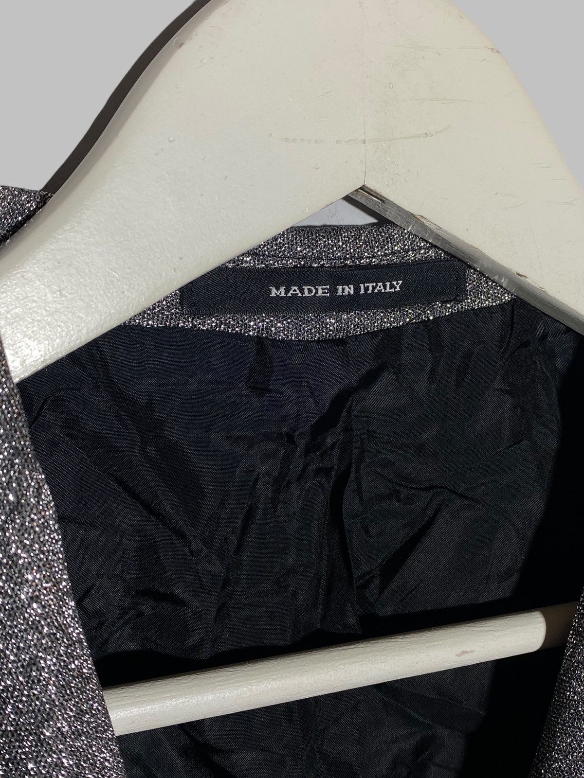 Tagliatore Tagliatore Women’s Glitter Silver Blazer Jacket Size L / US 10 / IT 46 - 13 Thumbnail