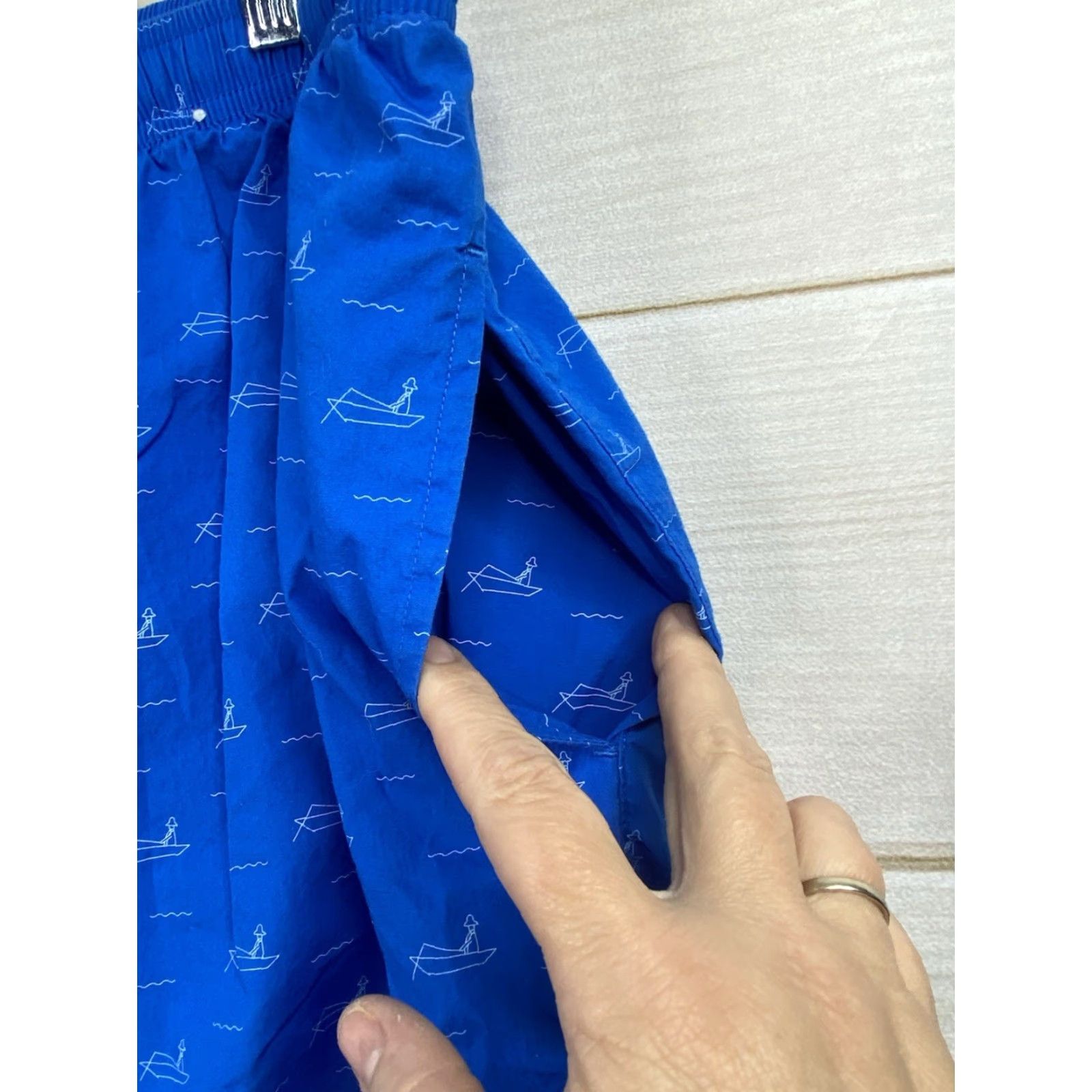 Stafford Stafford Men’s Sleep Pants XL Regular Blue Fishing Pockets 100% Cotton Pants Mens XL Blue Fishing Sleep Pants Size US 36 / EU 52 - 3 Thumbnail