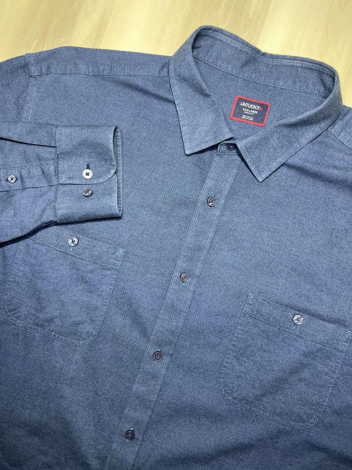 UNTUCKit Untuckit Hemsworth Men's Sz 3XL Flannel Long Sleeve Button Size US XXL / EU 58 / 5 - 1 Thumbnail