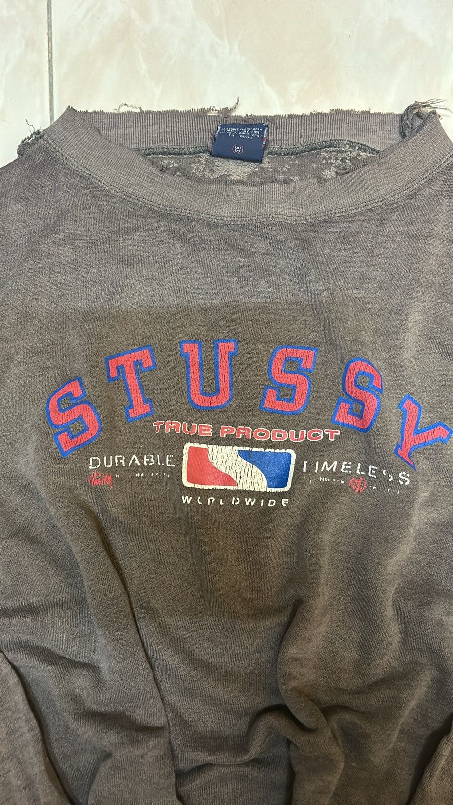 Stussy × Vintage VTG SWEATSHIRT STUSSY Size US XL / EU 56 / 4 - 3 Thumbnail