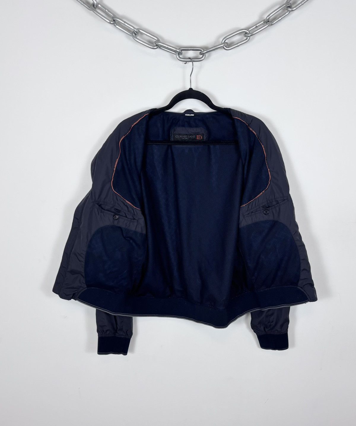 Corneliani Corneliani ID Men’s Eden Navy Blue Full Zip Bomber Jacket Size US L / EU 52-54 / 3 - 10 Thumbnail