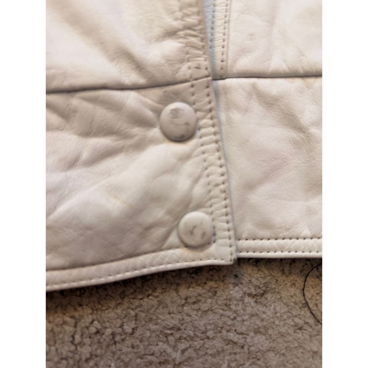 Vintage VINTAGE WHITE WILSONS LEATHER 80’S LEATHER JACKET Size US M / EU 48-50 / 2 - 7 Thumbnail