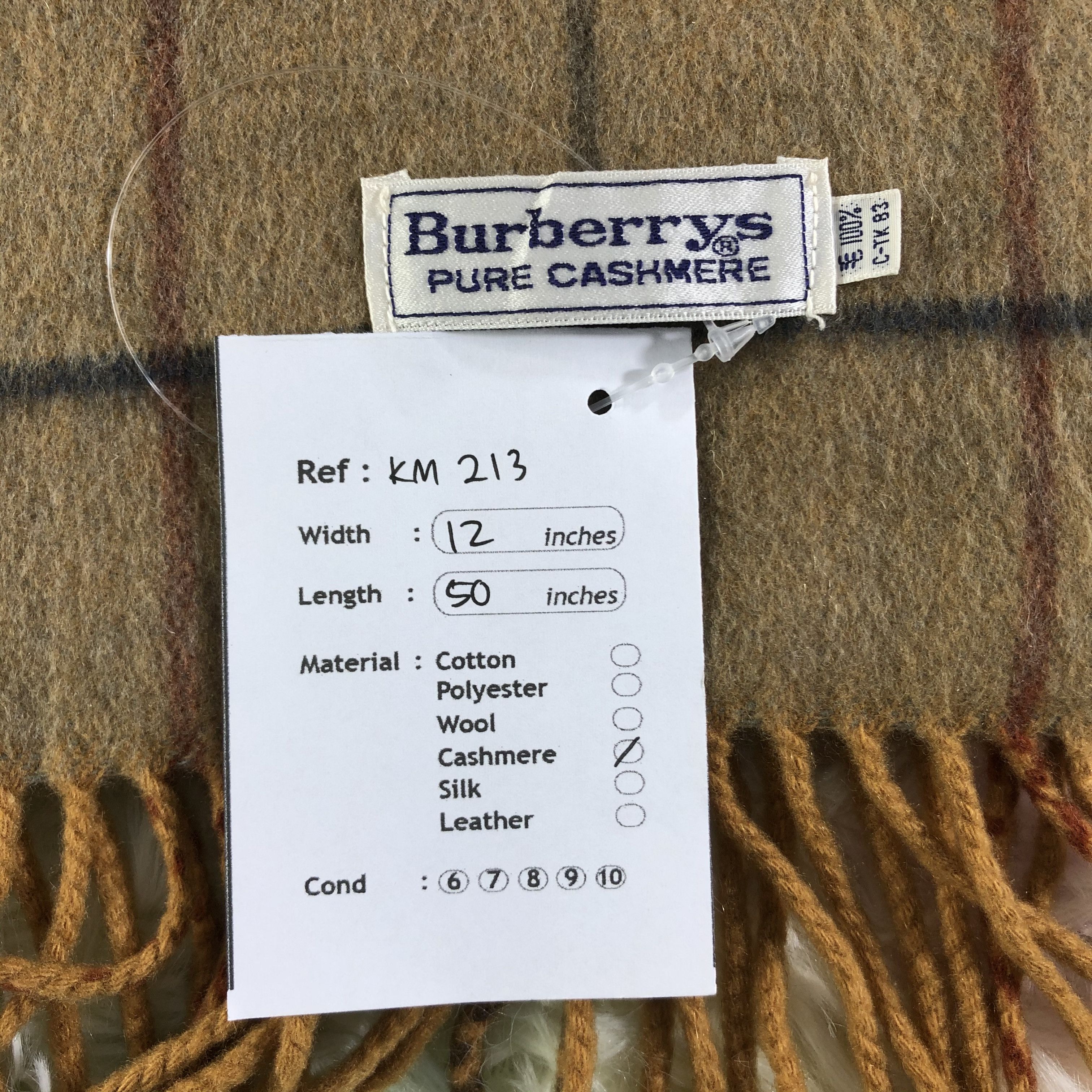 Burberry × Vintage Burberry Scarf / Muffler / Neckwear - KM213 Size ONE SIZE - 6 Thumbnail