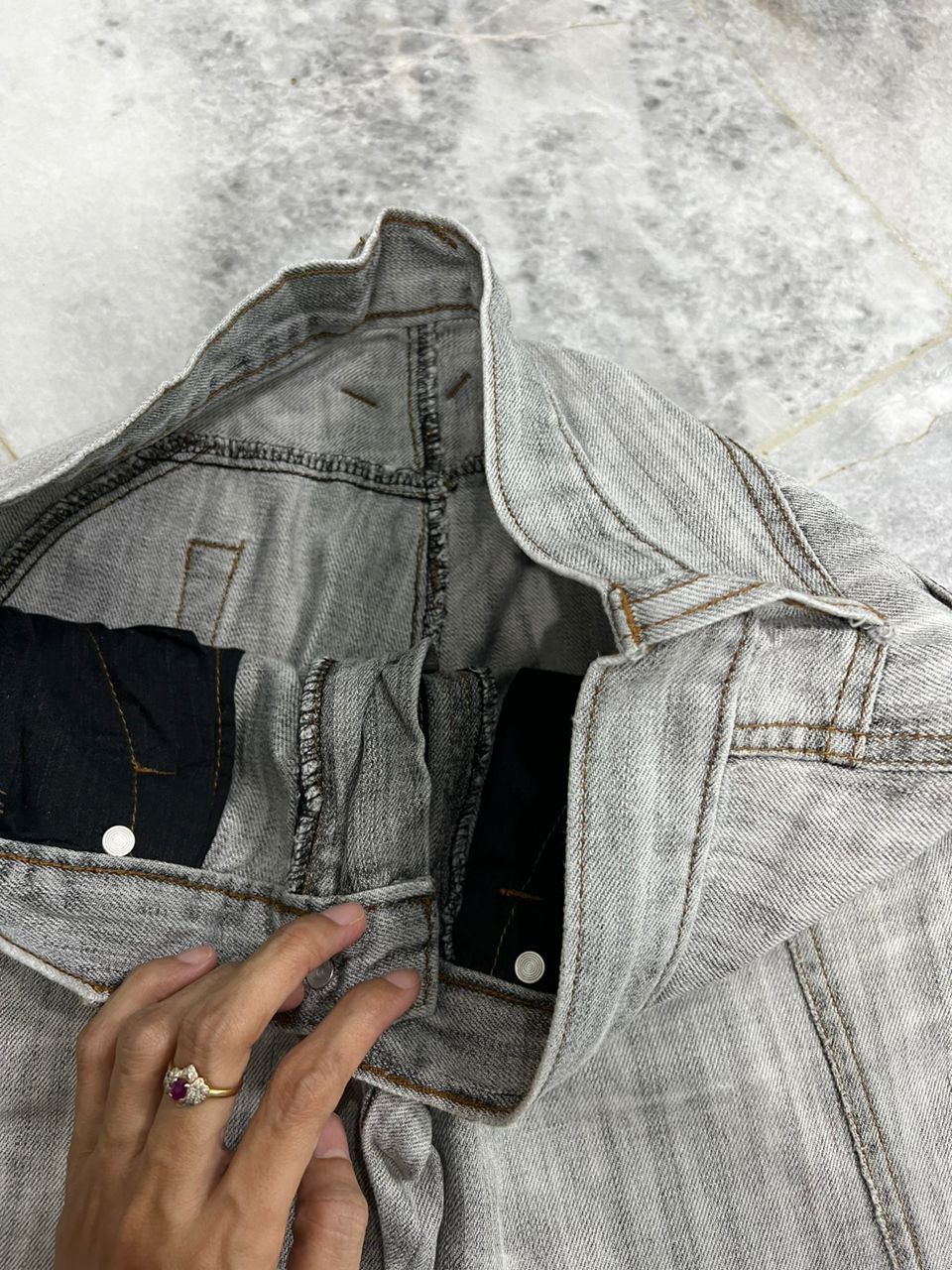 semanticdesign Phyton Snake Skin Flare Semantic Design Jeans Size US 31 - 10 Thumbnail