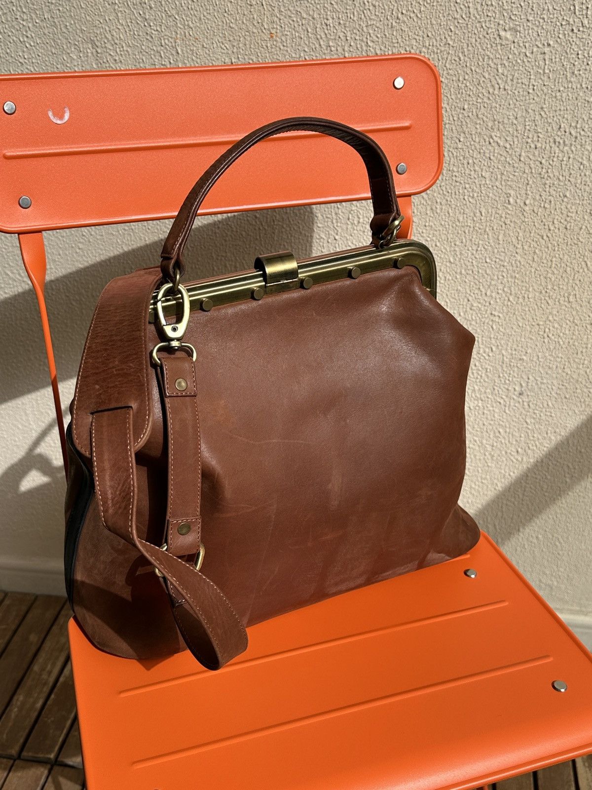 Other LaLaQueen Large Doctor Bag Brown Leather Size ONE SIZE - 5 Thumbnail
