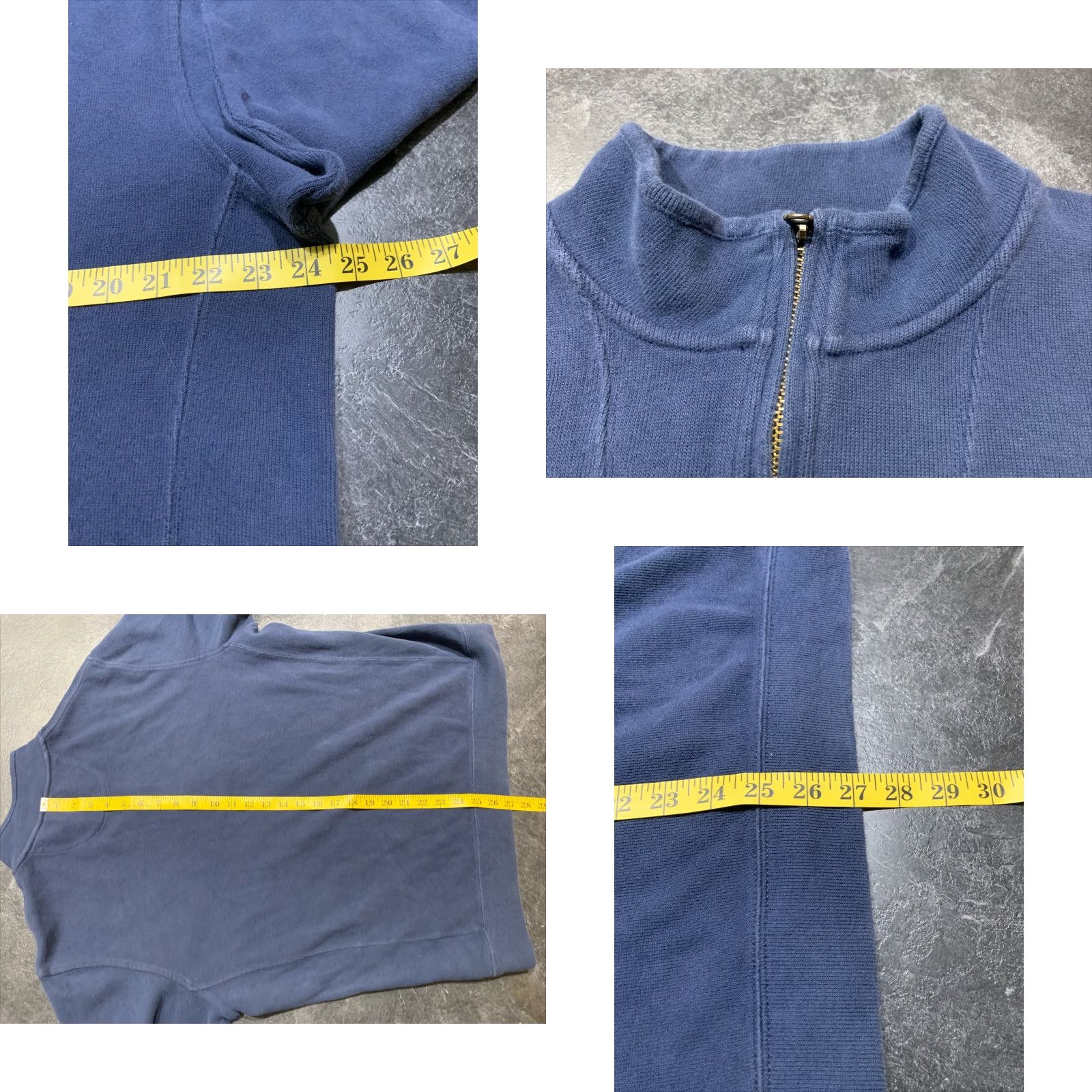 Brooks Brothers Brooks Brothers Casual Pullover Sweater Large L 1/4 Zip Mock Neck Long Sleeve Solid Blue Mens Size US L / EU 52-54 / 3 - 8 Thumbnail