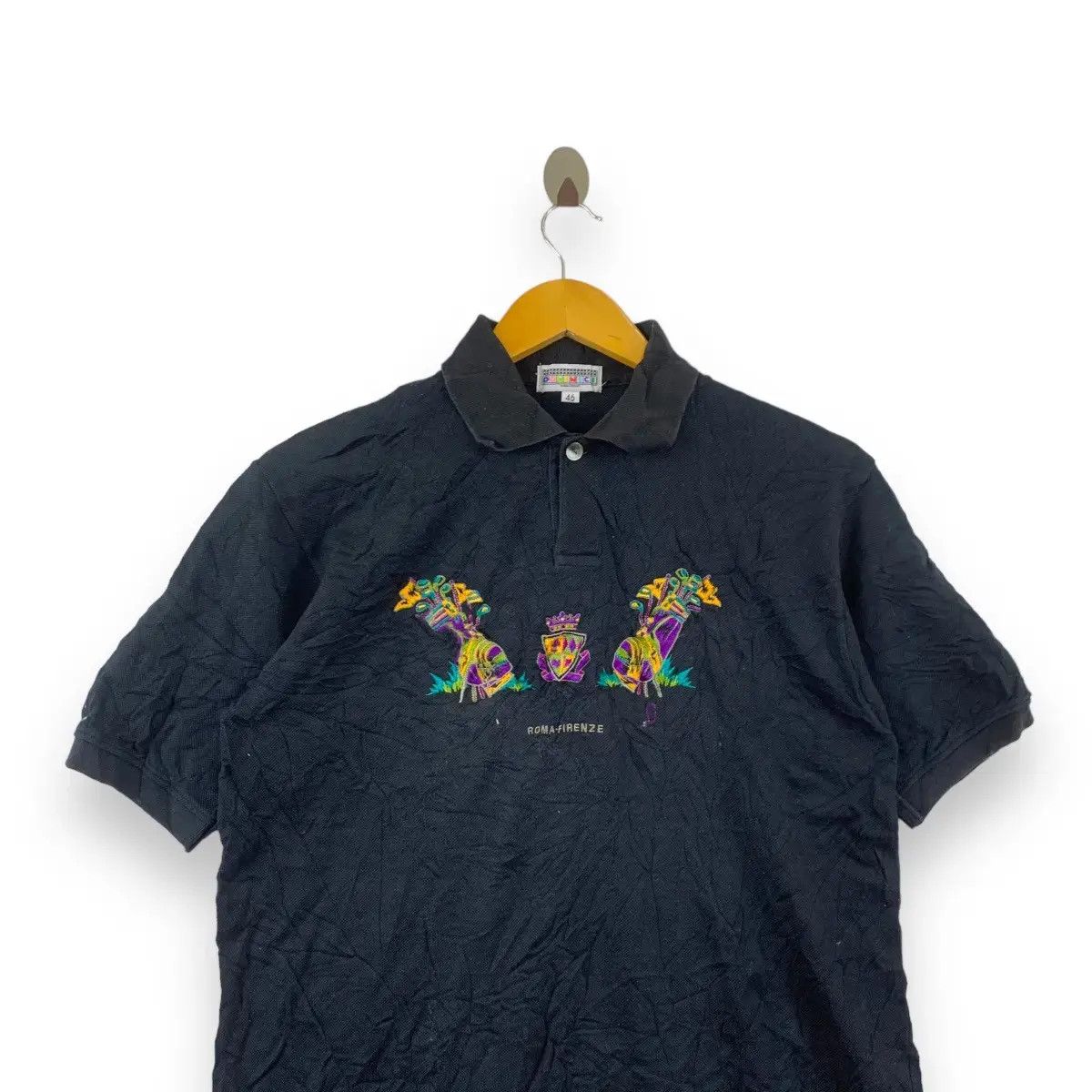 Vintage Vintage DOMINICI ROMA FIRENZE Embroidered Golf Polo Tee Size L / US 10 / IT 46 - 2 Thumbnail