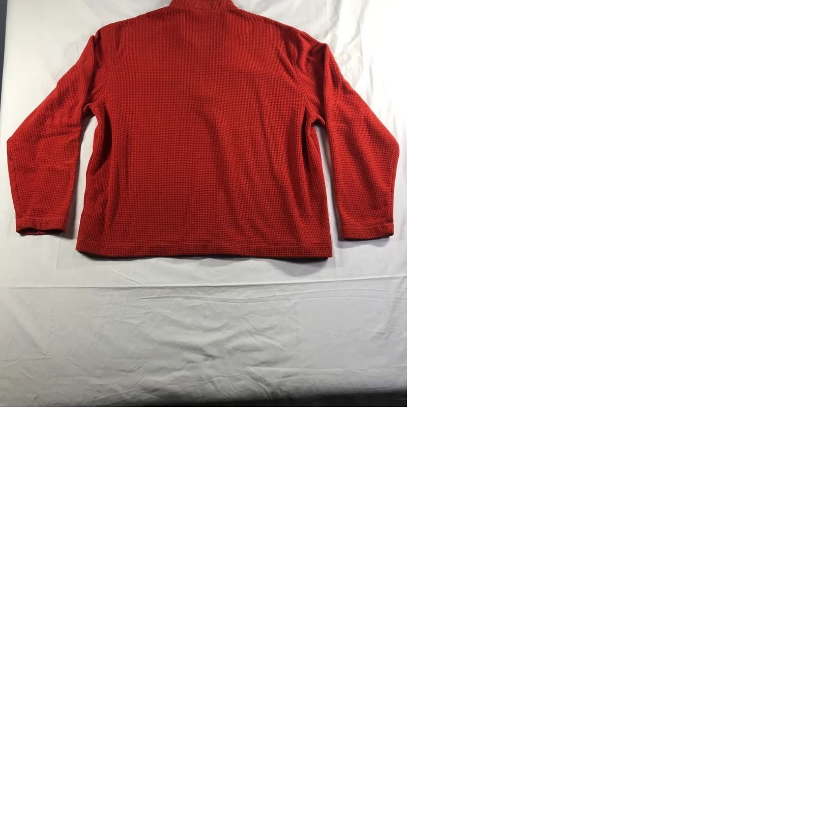 Orvis Orvis Trout Bum Mens XXL Red Waffle Knit Quarter Zip Fleece Pullover Sweater Size US XXL / EU 58 / 5 - 9 Thumbnail