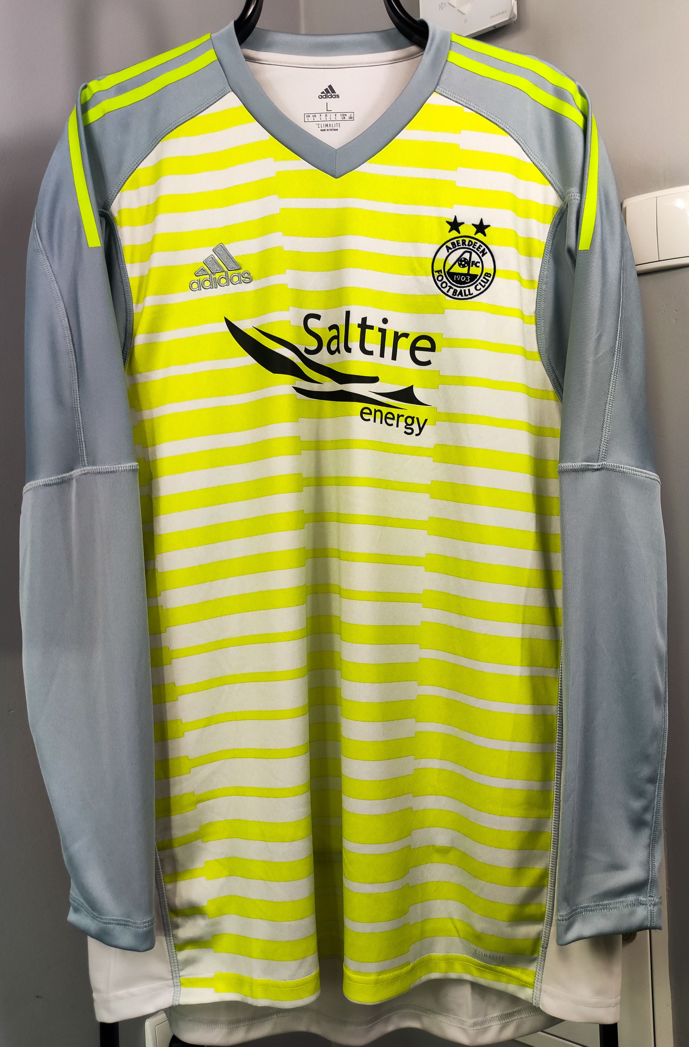 Adidas BNWT Aberdeen 2017 2018 Nike Goalkeeper Longsleeve Scotland Size US L / EU 52-54 / 3 - 2 Thumbnail