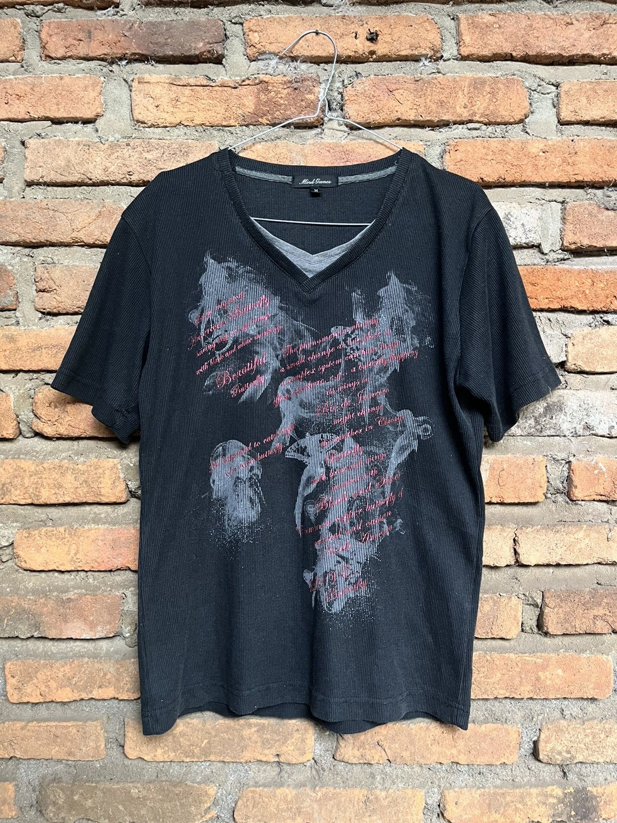 14th Addiction × KMRii × Yasuyuki Ishii 2000s JAPANESE POEM SMOKE GOTHIC SEDITIONARIES PUNK STYLE Size US M / EU 48-50 / 2 - 1 Thumbnail