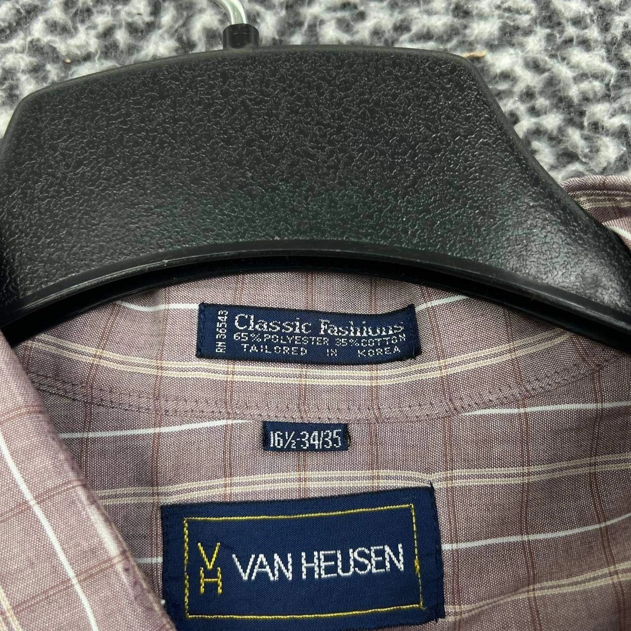 Van Heusen Van Heusen Button Down Men 16 1/2 34-35 Brown Plaid Collared Size US L / EU 52-54 / 3 - 4 Thumbnail