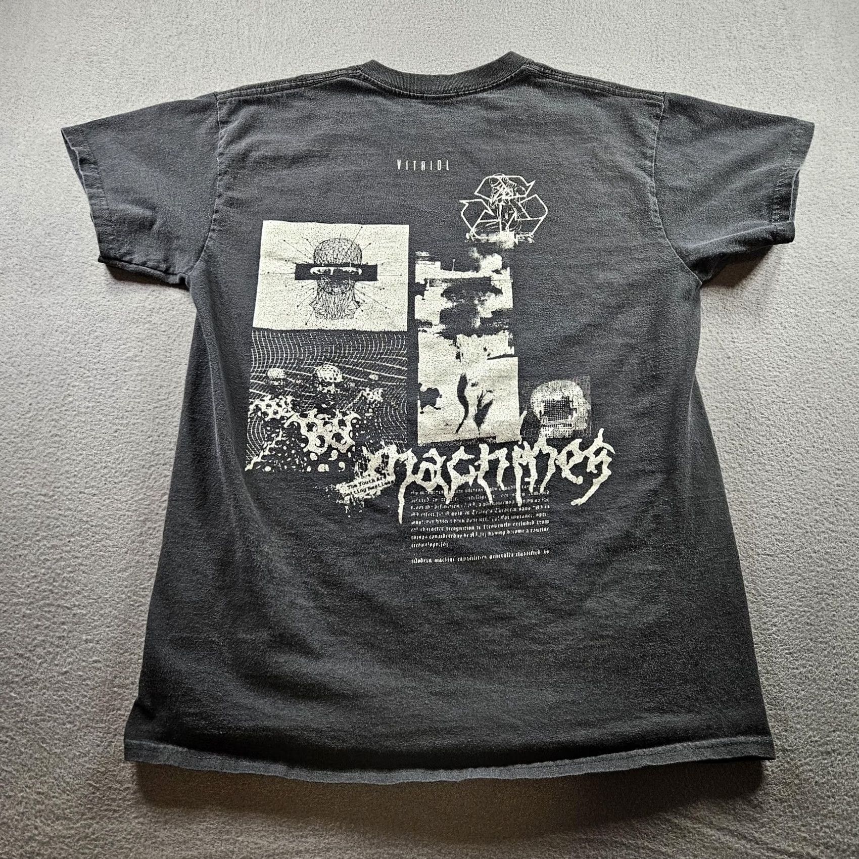 Doublet Vitriol Shirt Mens T-Shirt Black Graphic Print Short Sleeve Crew Neck Jersey Regular Back Hit Double Sided VT Shirt Size US M / EU 48-50 / 2 - 6 Thumbnail