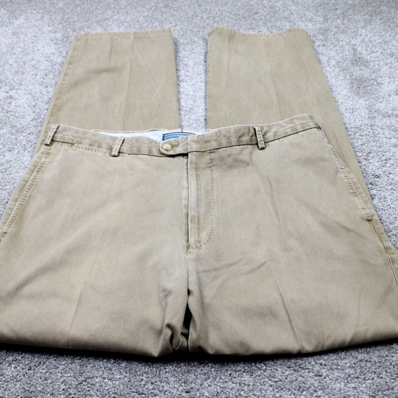 Peter Millar Peter Millar Pima Cotton Pants Men 36 Beige Flat Front Chino Straight 30" inseam Size US 36 / EU 52 - 2 Thumbnail