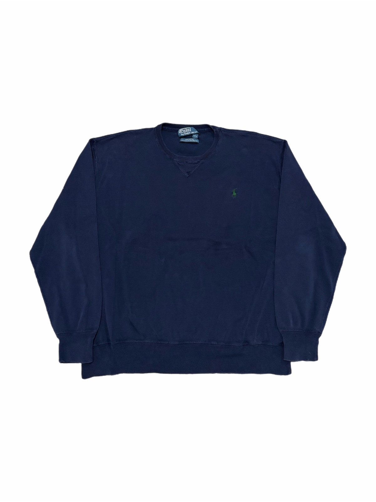 Polo Ralph Lauren Polo by Ralph Lauren Navy Blue Cotton V-Neck Sweatshirt XL Size US XL / EU 56 / 4 - 1 Thumbnail
